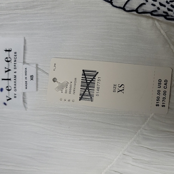 Anthropologie Trista Embroidered Tunic Dress Velvet by Graham & Spencer - Picture 4 of 4